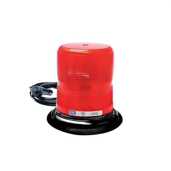 Ecco Pulse Ii 7965 360 Medium Profile Strobe Beacon, Red, Led Lamp, Vacuum Magnet Mount, 12 To 24 7970R-VM - main